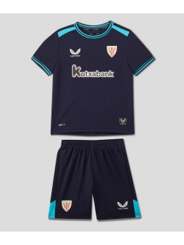 Billige Athletic Bilbao Bortedraktsett Barn 2025-26 Kortermet (+ Korte bukser)
